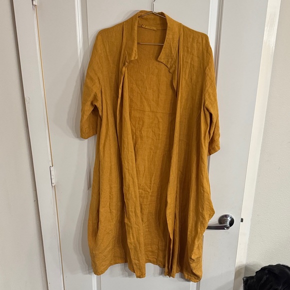 Mustard Yellow Women's Cardigan - Picture 1 of 7